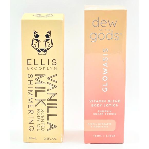 Dew Of The Gods Glowasis Lotion Pumpkin Sugar Cookie/Ellis Brooklyn Vanilla Milk - Picture 1 of 6